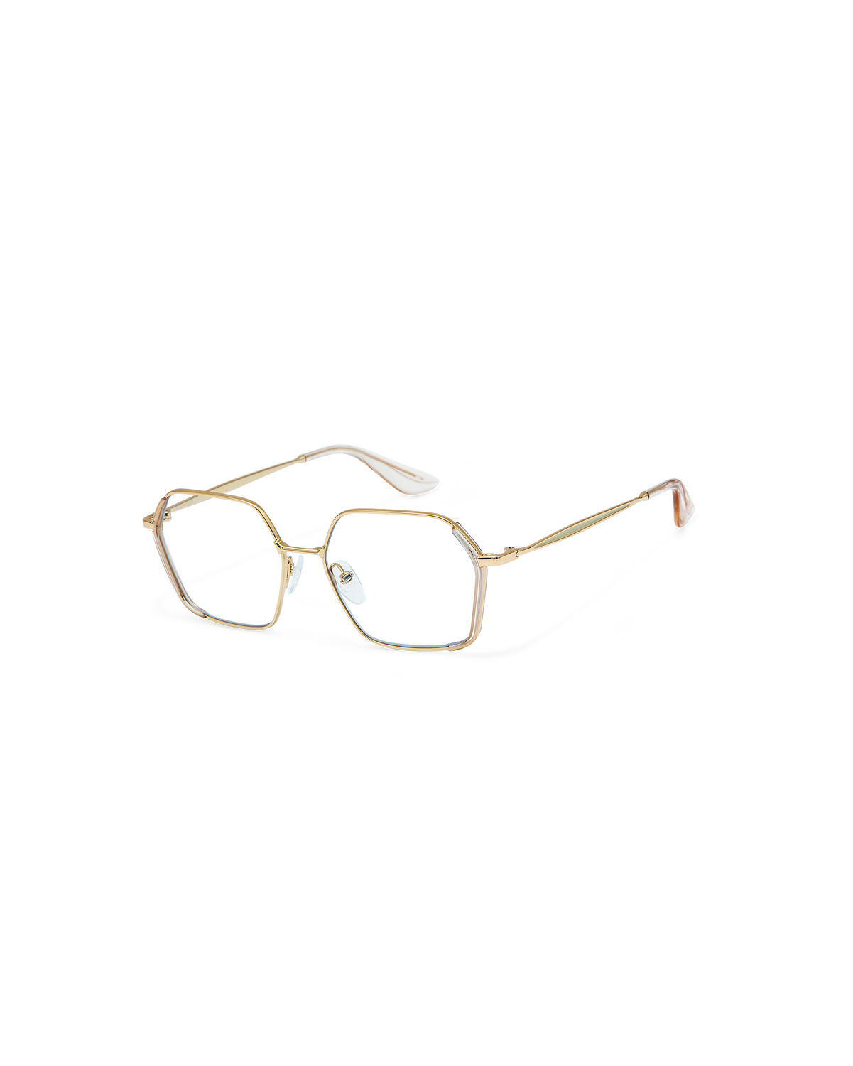 ONA: Geométricas Acetato-Metal Marrón optical glasses by GIGI STUDIOS 8912