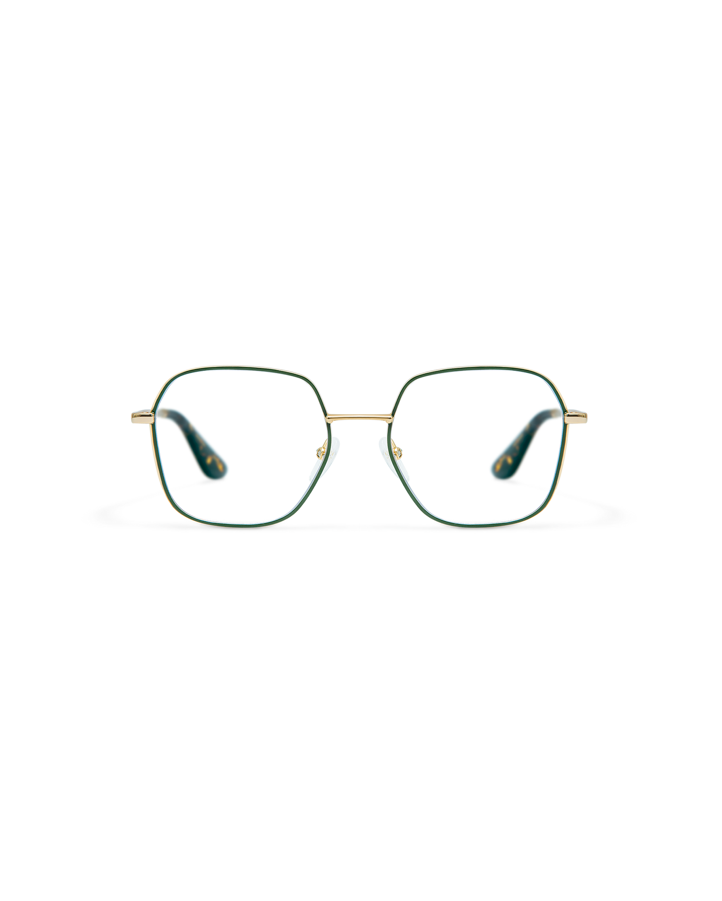 AYA: Geométricas Acetato-Metal Verde optical glasses by GIGI STUDIOS 8517