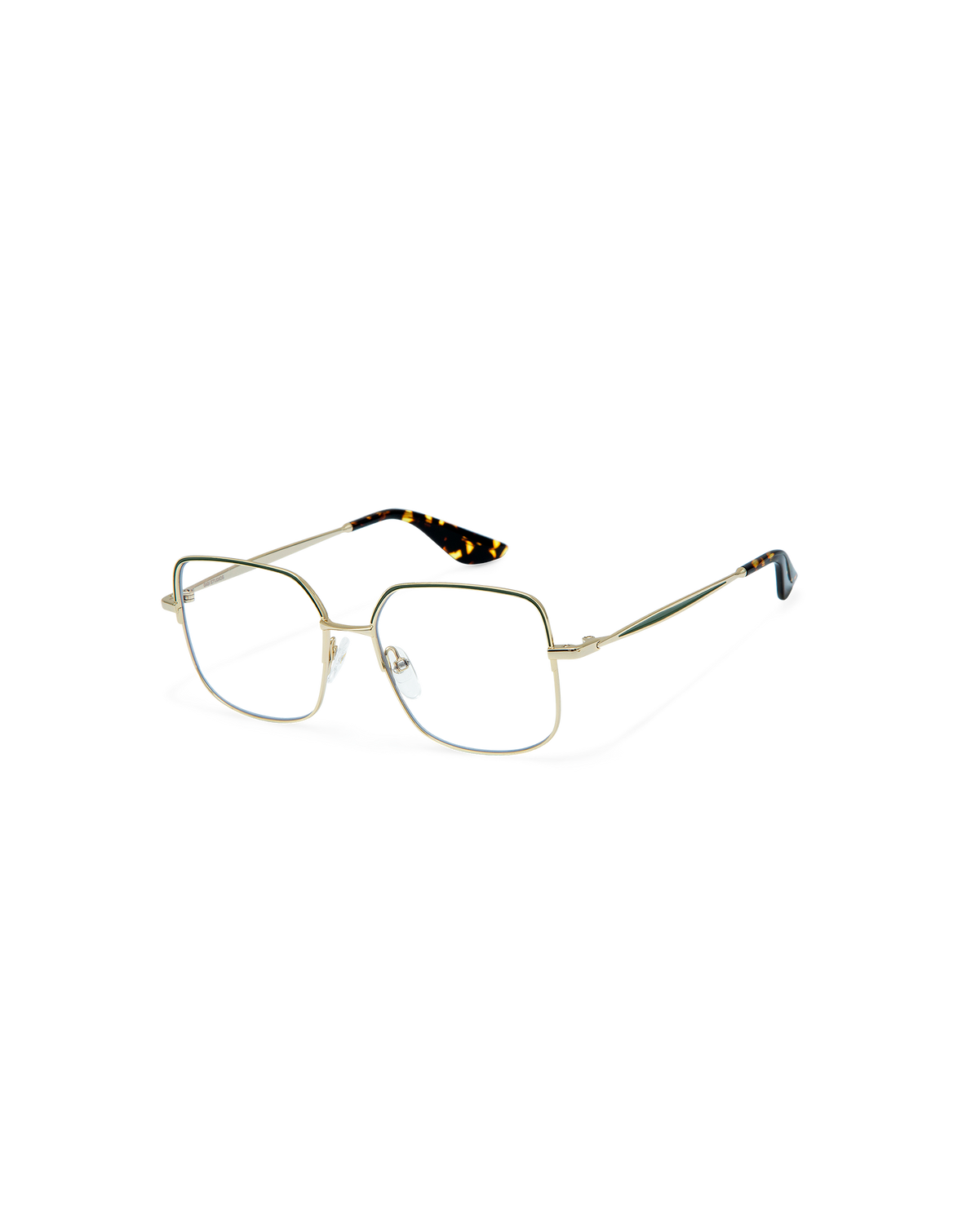 SIA: Cuadrada Acetato-Metal Verde optical glasses by GIGI STUDIOS 8917
