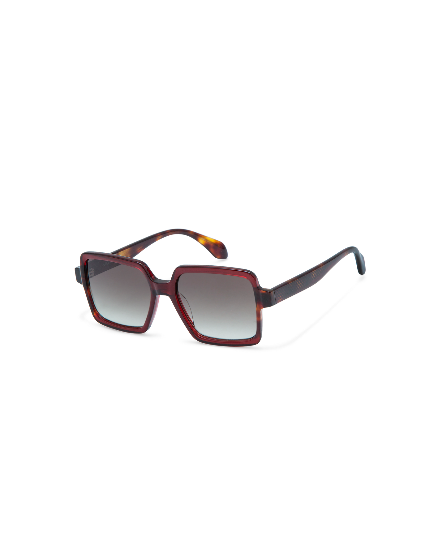 AMI: Cuadrada Acetato Rojo sunglasses by GIGI STUDIOS 10874