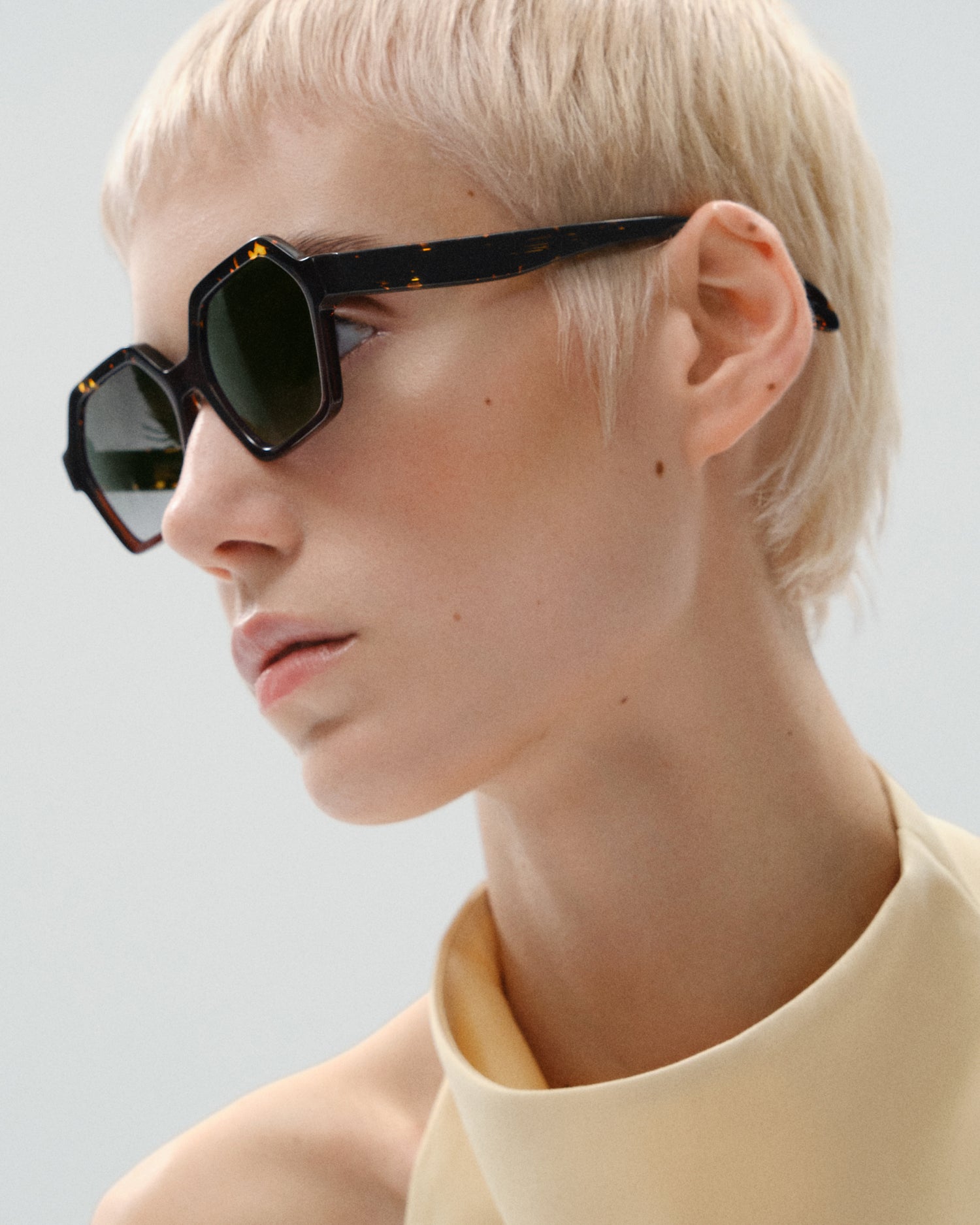 LUA: Geométricas Acetato Marrón sunglasses by GIGI STUDIOS 11533