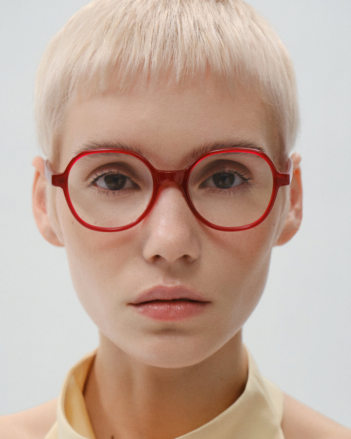 KAVI: Redondas Acetato Rojo optical glasses by GIGI STUDIOS 11535