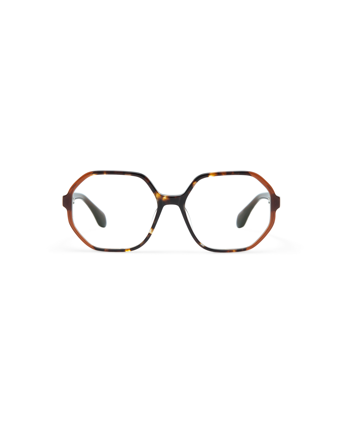 NIA: Geométricas Acetato Havana optical glasses by GIGI STUDIOS 10901