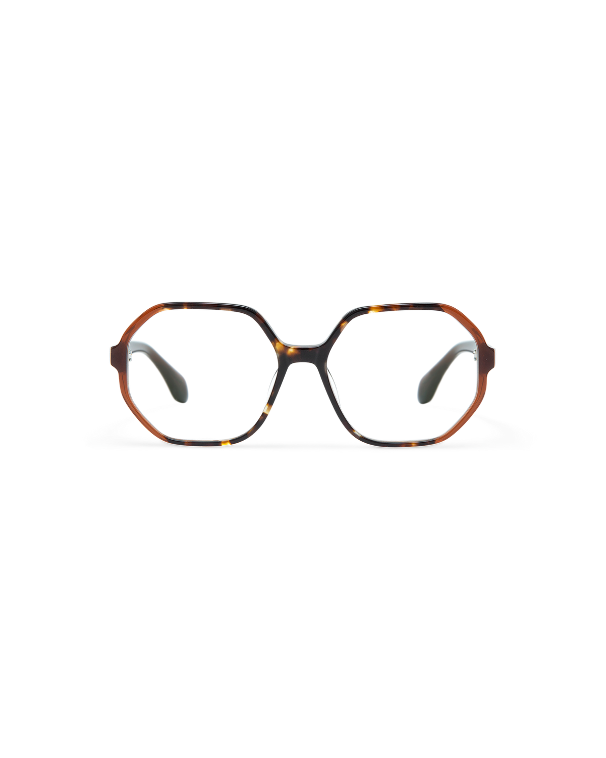 NIA: Geométricas Acetato Havana optical glasses by GIGI STUDIOS 10901