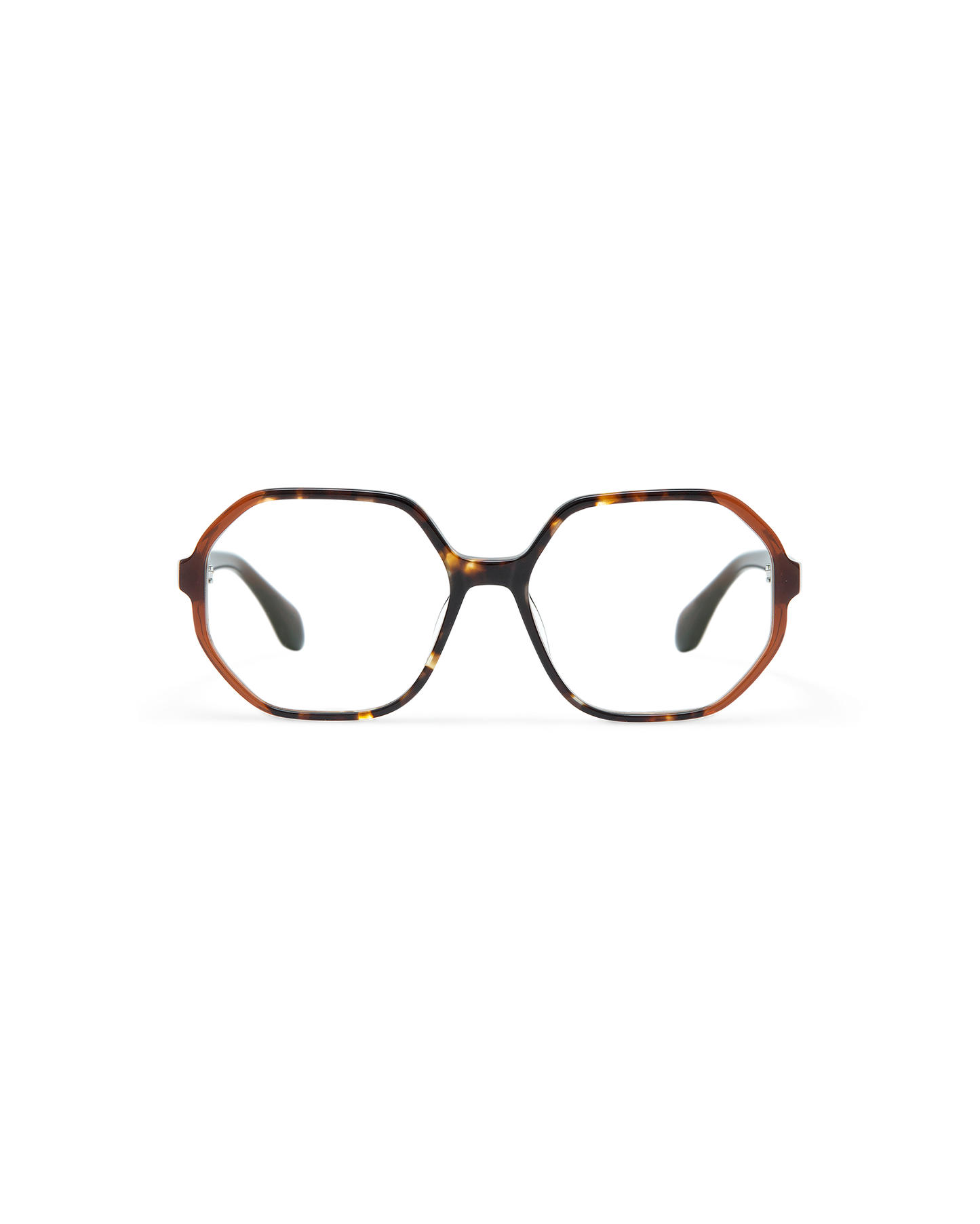 NIA: Geométricas Acetato Havana optical glasses by GIGI STUDIOS 10901