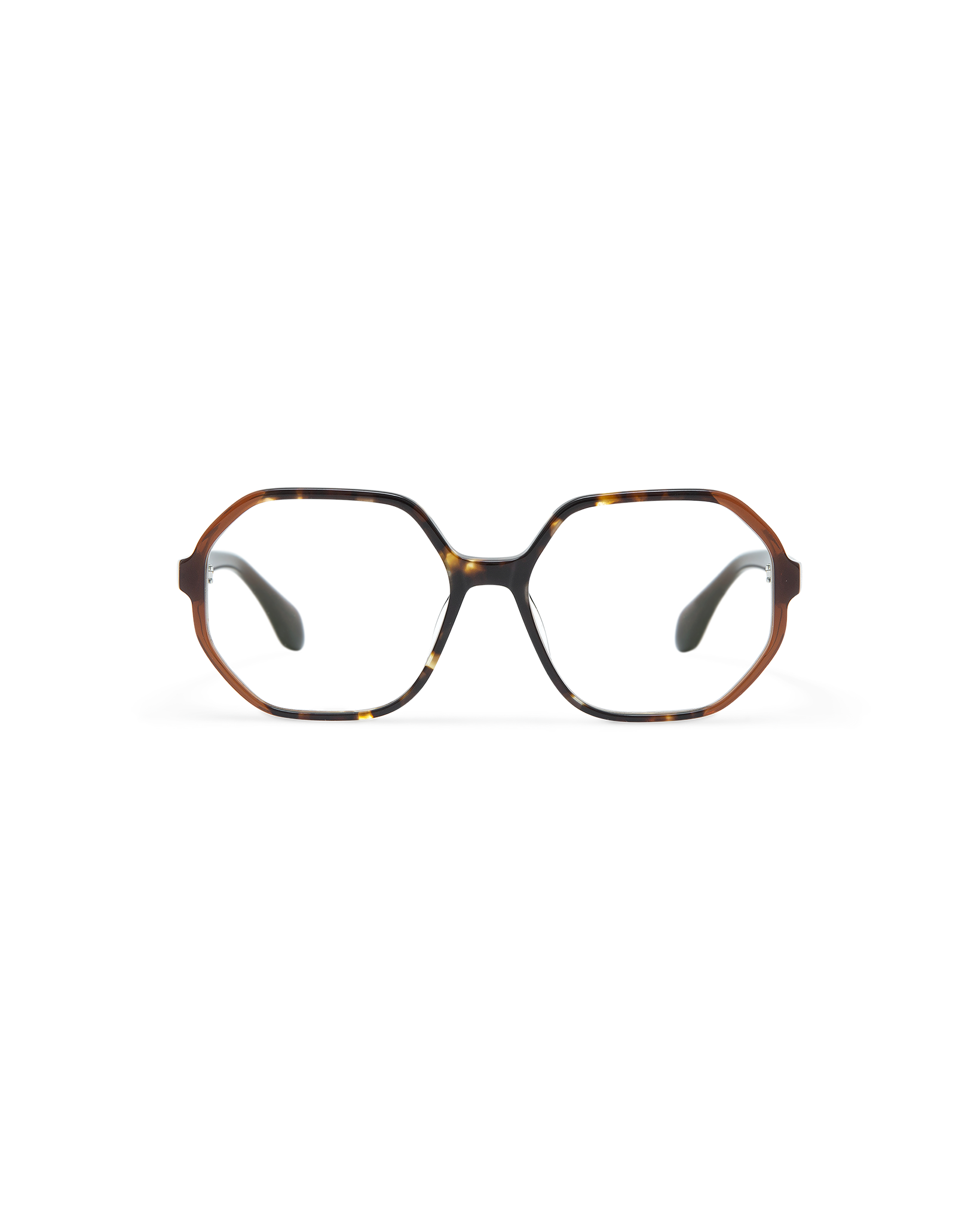 NIA: Geométricas Acetato Havana optical glasses by GIGI STUDIOS 10901