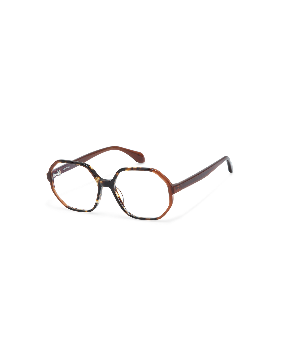NIA: Geométricas Acetato Havana optical glasses by GIGI STUDIOS 10902