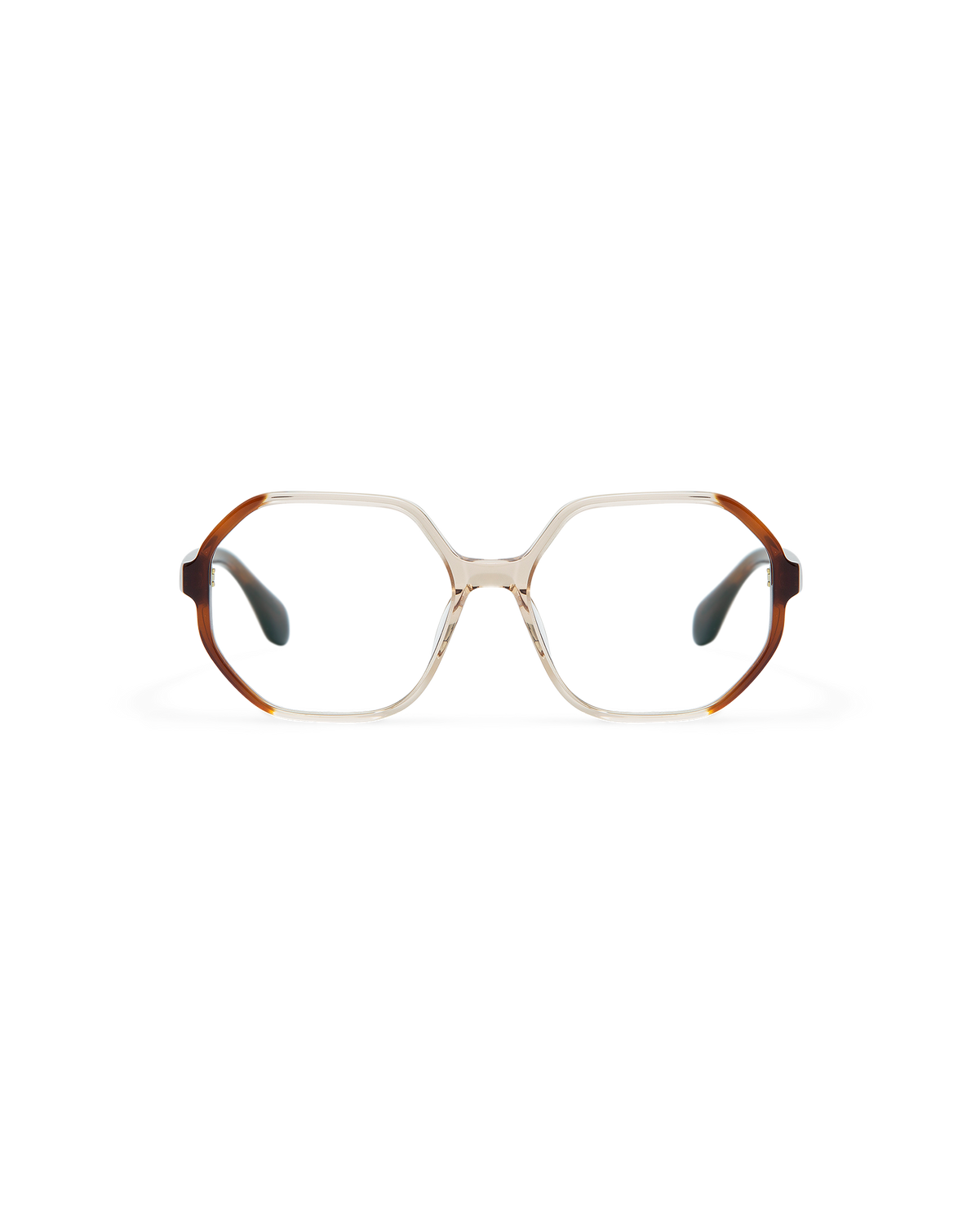NIA: Geométricas Acetato Marrón optical glasses by GIGI STUDIOS 10903