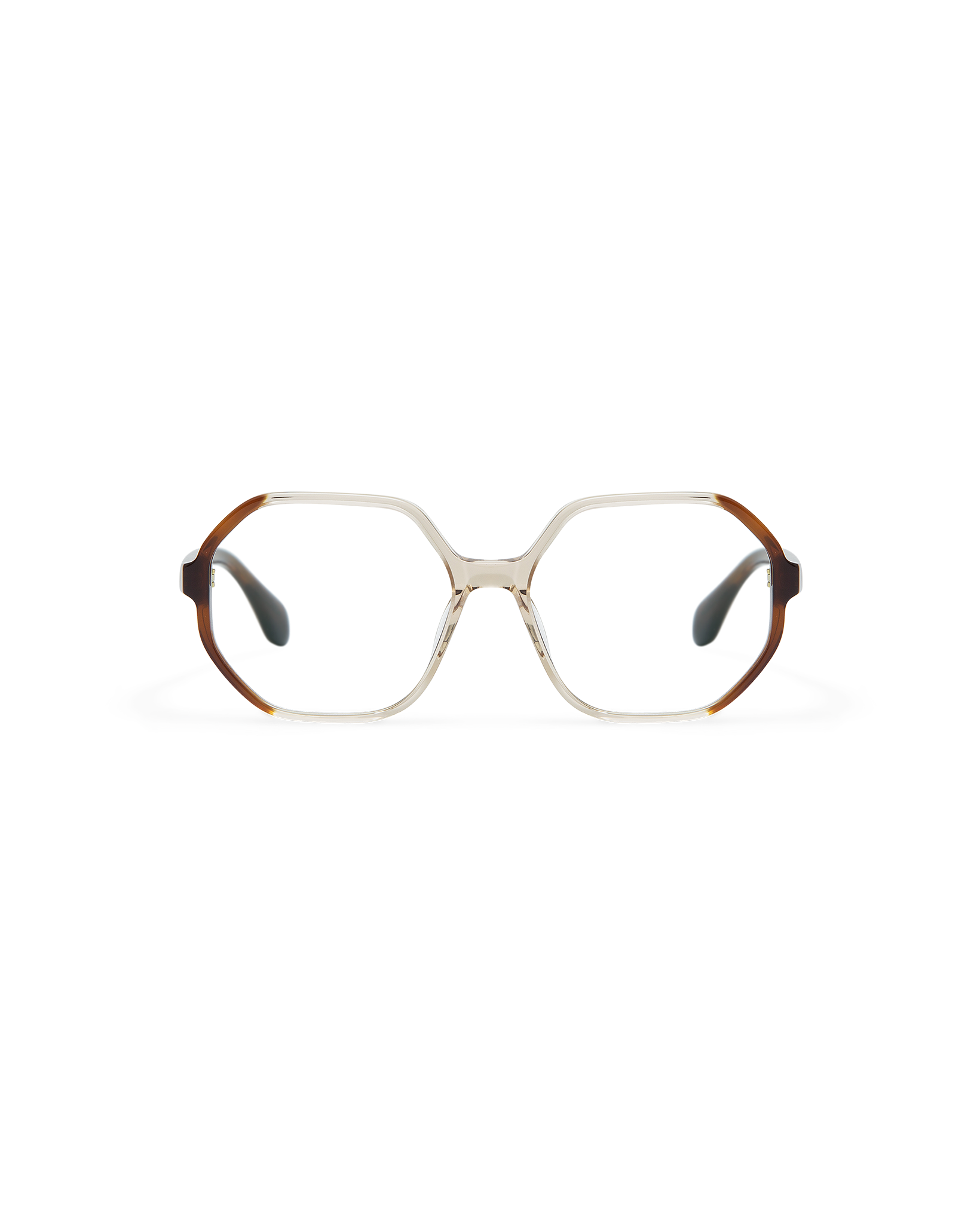 NIA: Geométricas Acetato Marrón optical glasses by GIGI STUDIOS 10903
