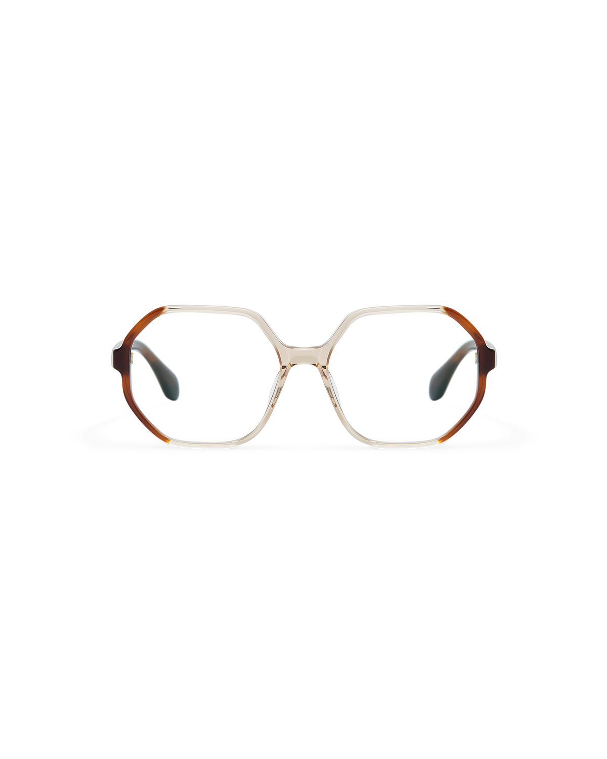 NIA: Geométricas Acetato Marrón optical glasses by GIGI STUDIOS 10903