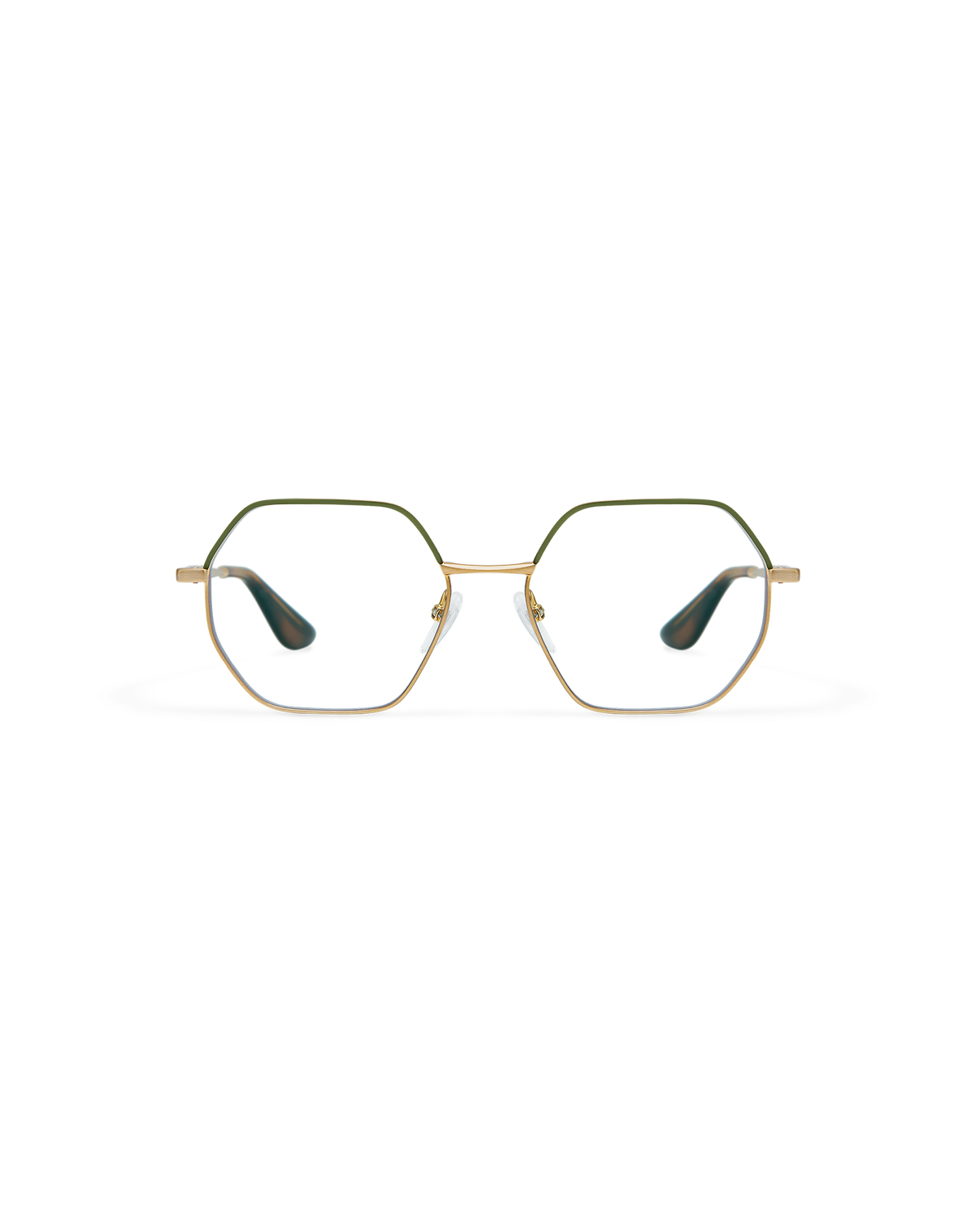 INA: Geométricas Metal Verde optical glasses by GIGI STUDIOS 10933
