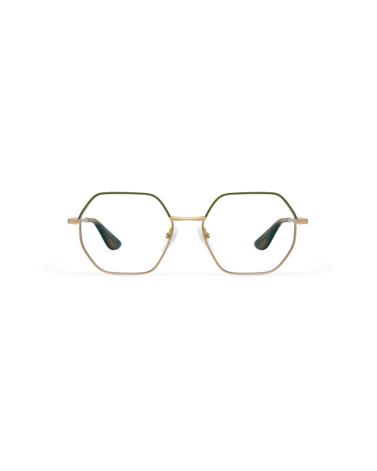 INA: Geométricas Metal Verde optical glasses by GIGI STUDIOS 10933