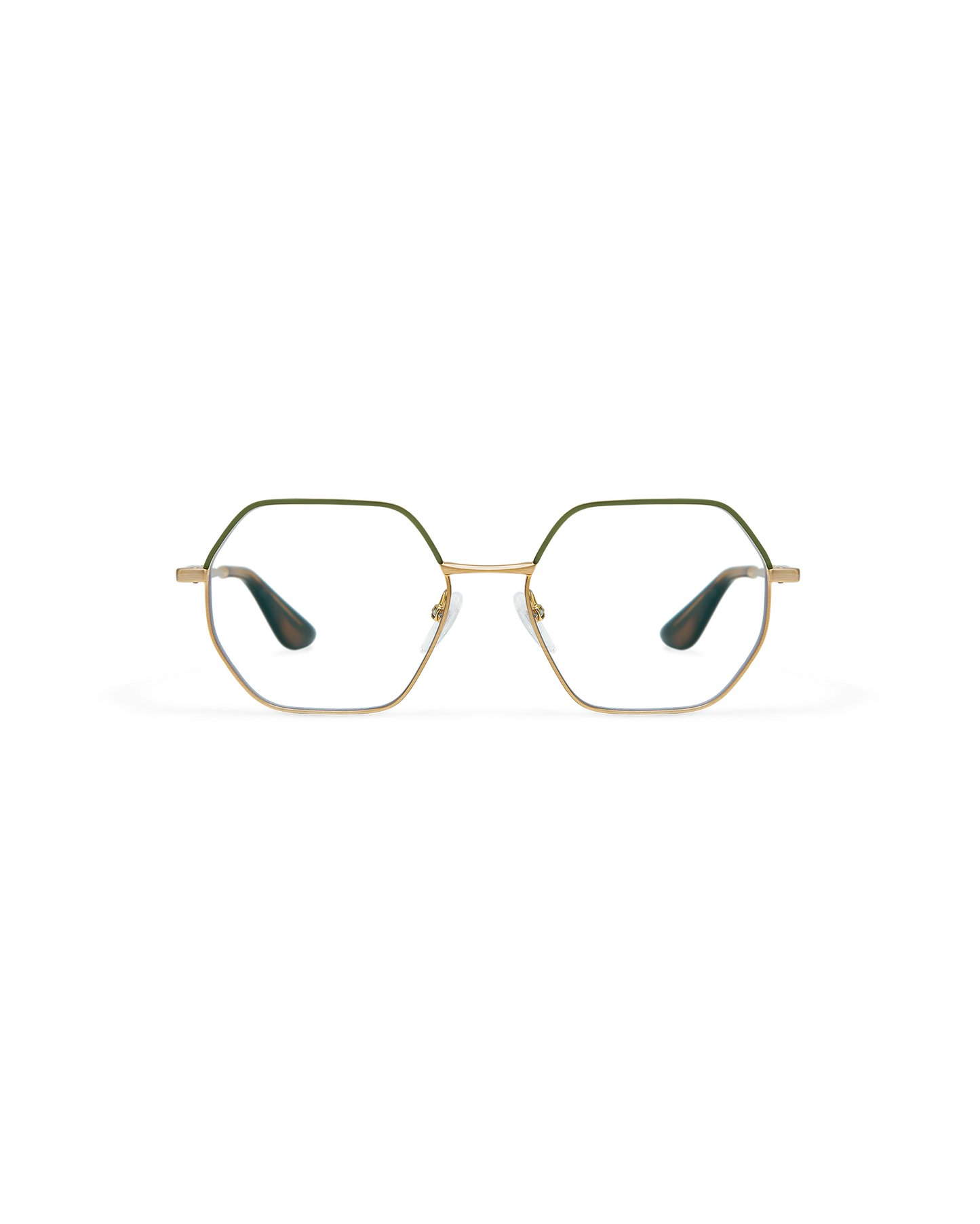 INA: Geométricas Metal Verde optical glasses by GIGI STUDIOS 10933