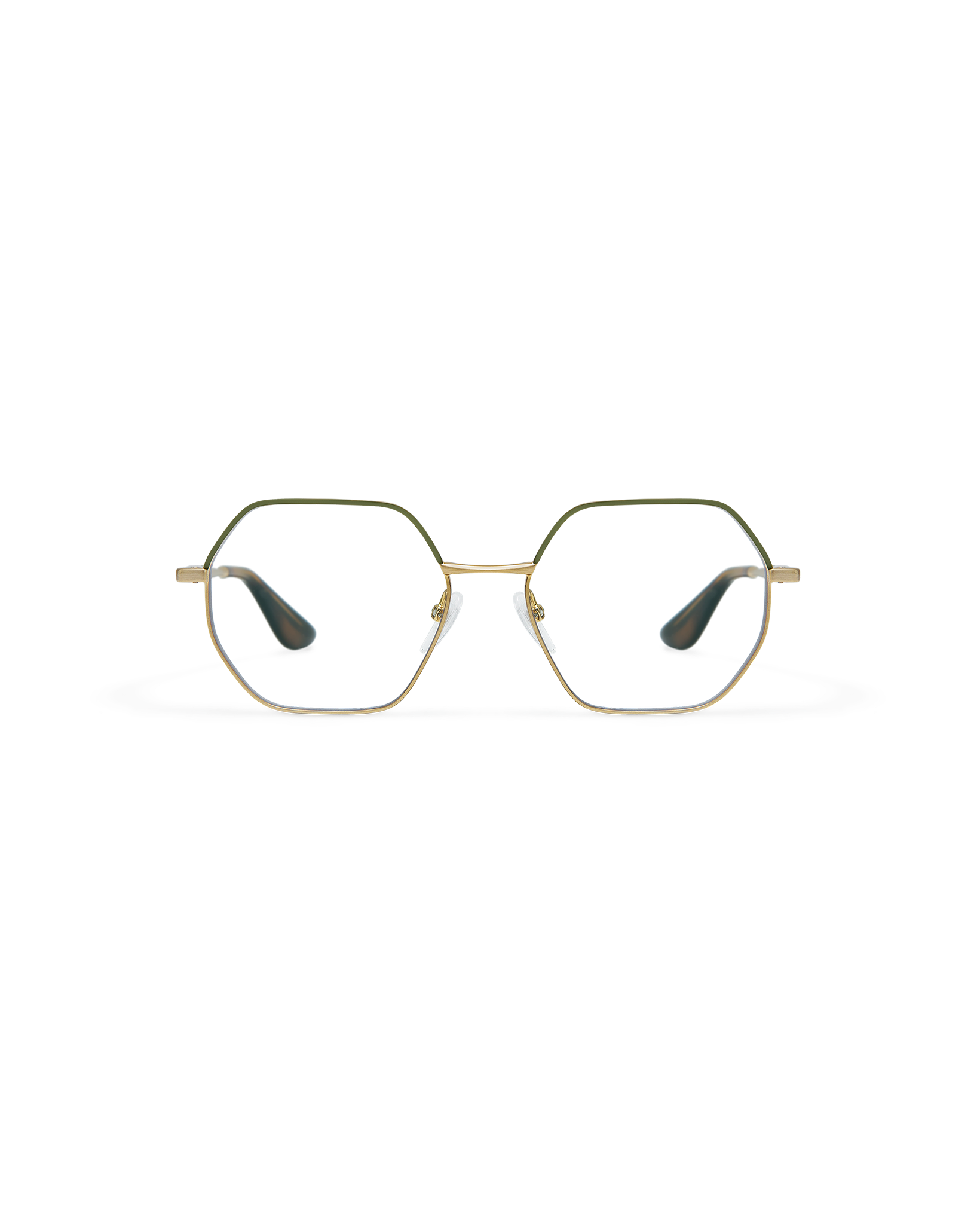 INA: Geométricas Metal Verde optical glasses by GIGI STUDIOS 10933