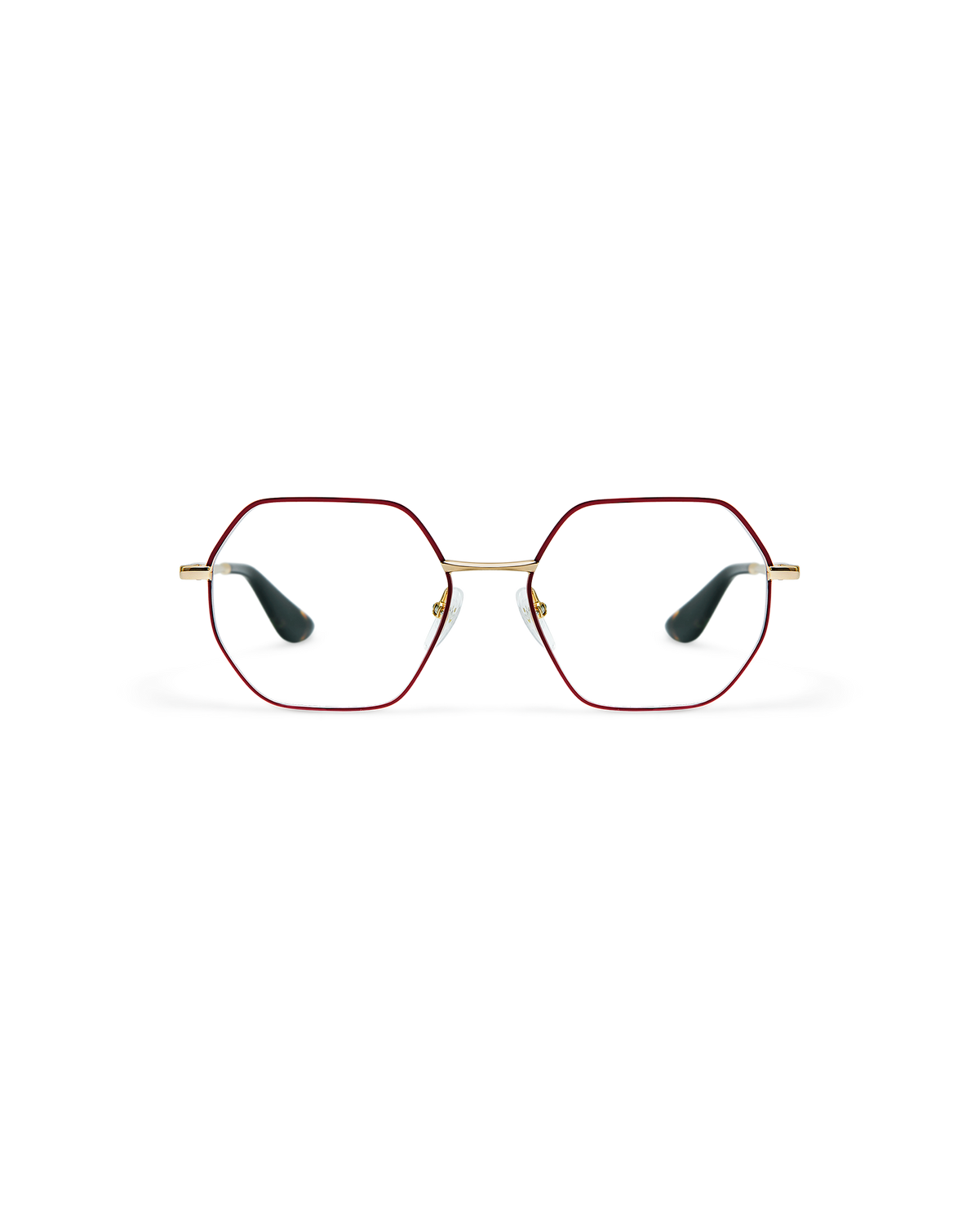 INA: Geométricas Metal Rojo optical glasses by GIGI STUDIOS 10935