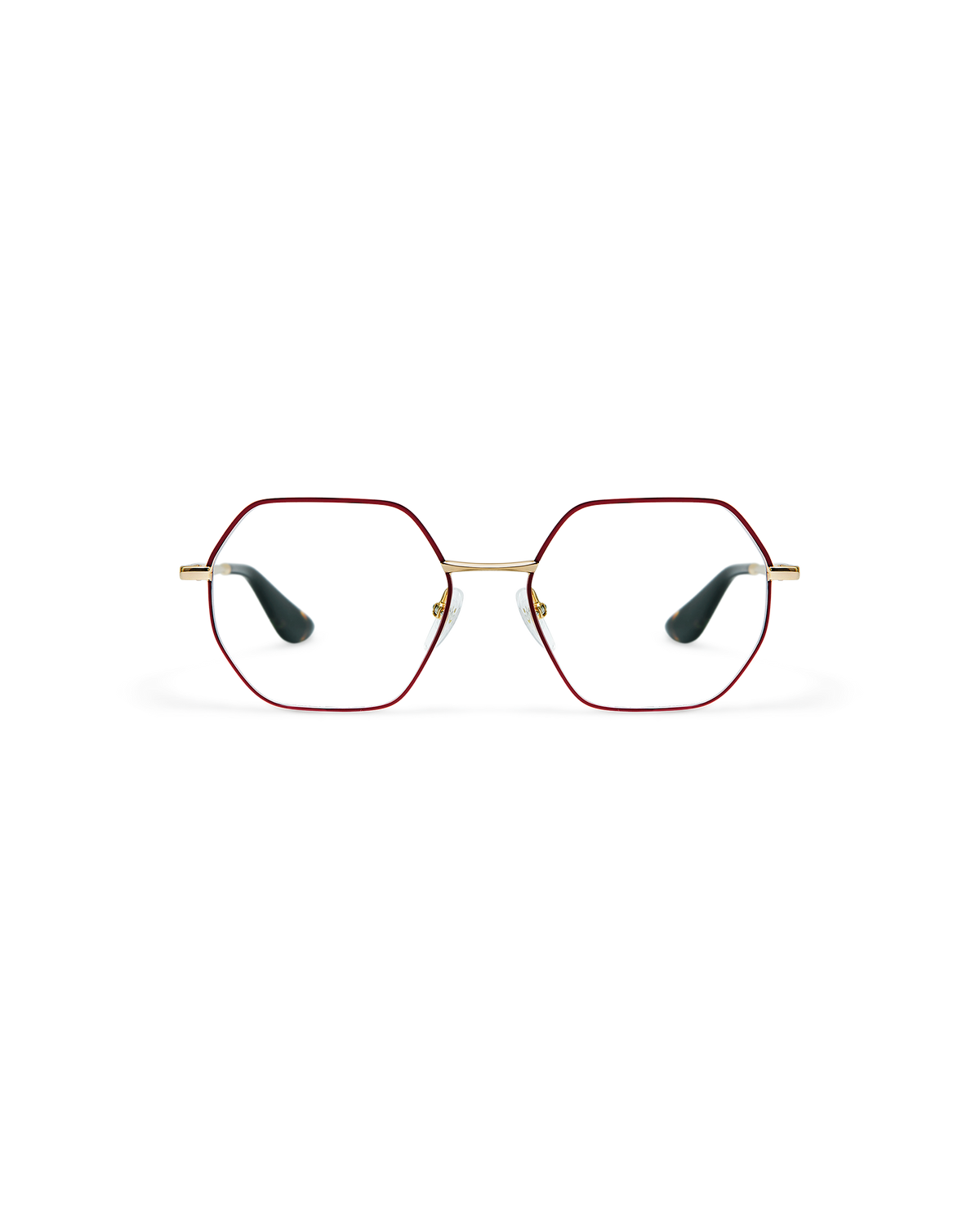 INA: Geométricas Metal Rojo optical glasses by GIGI STUDIOS 10935